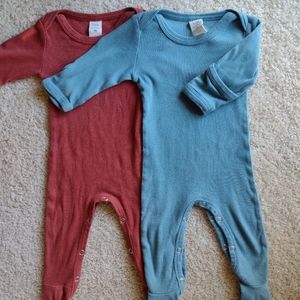 Kate Quinn Organic Cotton Baby Footies Set of 2 0-3 months